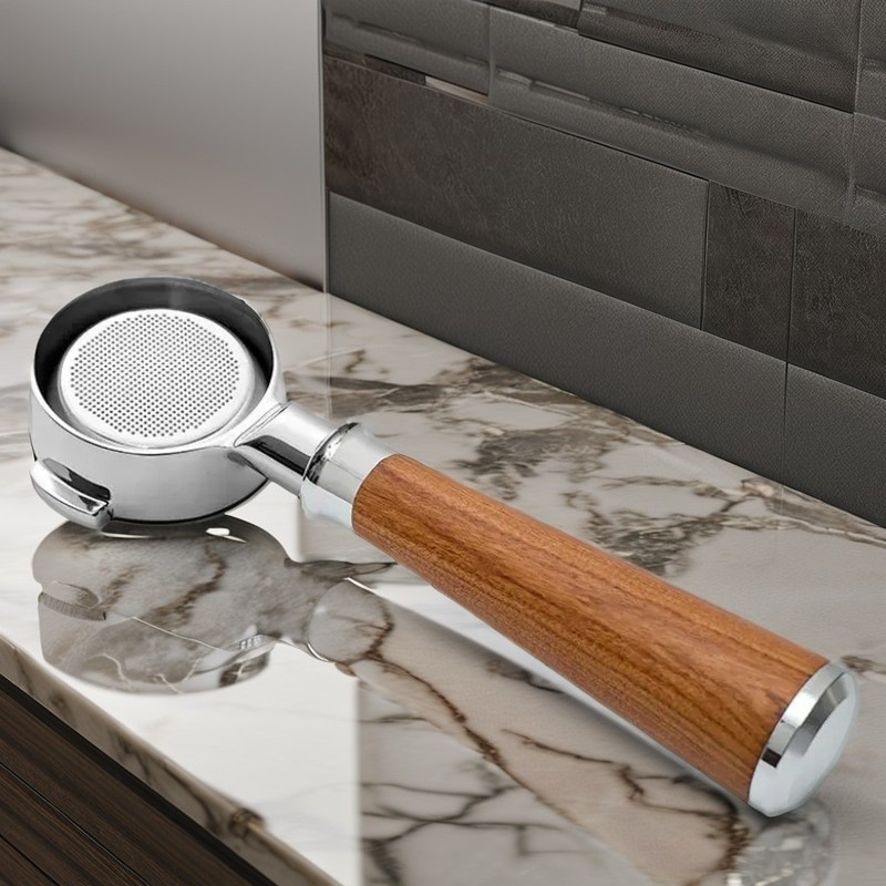 58 мм портативный кофейный комплект с нержавеющей сталью воронки и твердого дерева портафильтр