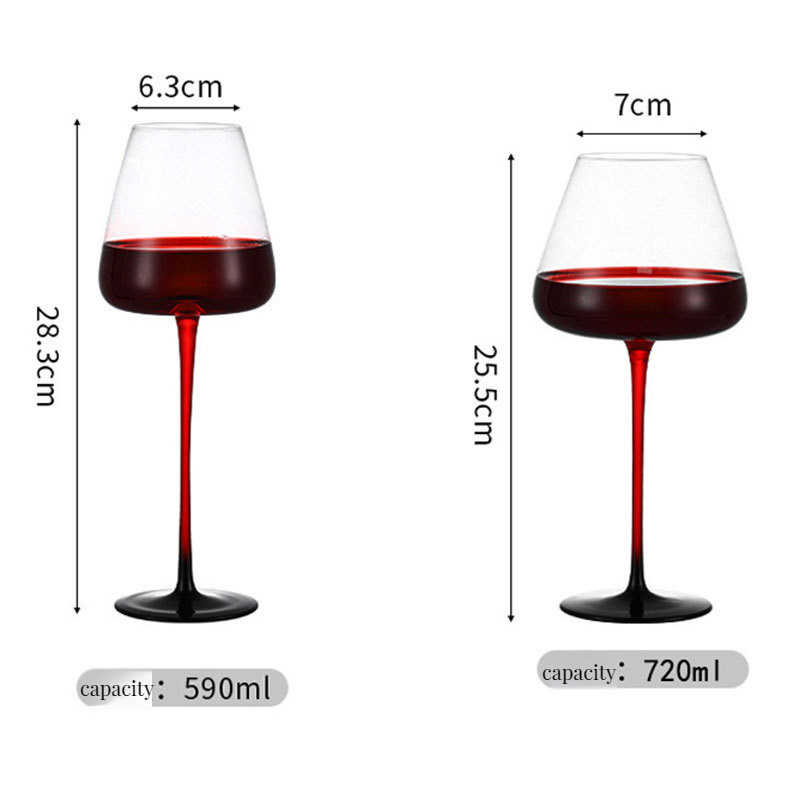 Стеклянная чашка для питья Luxury Vintage Red Rod Burgundy Goblet для свадебных подарков